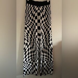 Daydreamer Pants Checkered High Rise Wide Leg Wave Retro Skater Festival